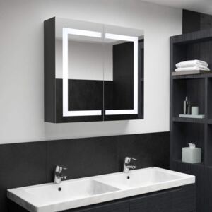 Aston LED 2 Mirror Doors Anthracite Bathroom Cabinet