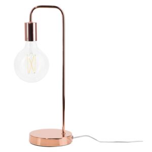 Table Lamp Copper Industrial Minimalistic No Shade Beliani