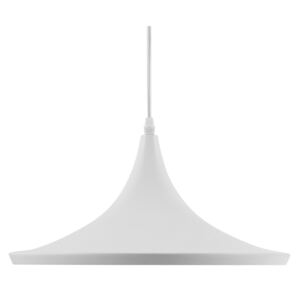 Hanging Light Pendant Lamp White and Gold Shade Geometric Cone Modern Minimalistic Design Beliani