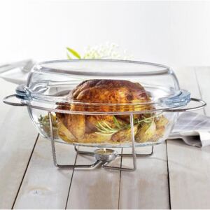 Glass casserole dish with warmer Saule 4,5 l AMBITION