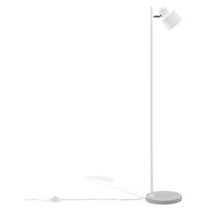 Floor Lamp White Metal 149 cm Concrete Base Adjustable Shade Beliani