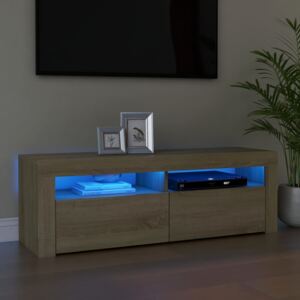 VidaXL TV Cabinet with LED Lights Sonoma Oak 120x35x40 cm