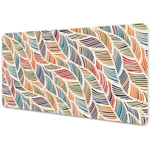 Large desk mat table protector colorful waves 45x90cm