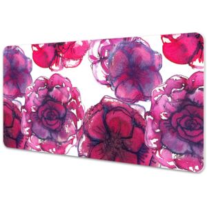 Large desk mat table protector Red roses 45x90cm