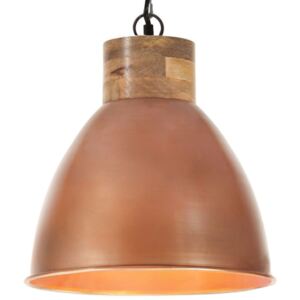 VidaXL Industrial Hanging Lamp Copper Iron & Solid Wood 46 cm E27