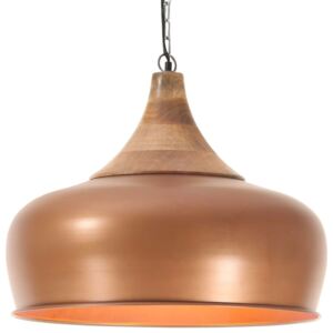 VidaXL Industrial Hanging Lamp Copper Iron & Solid Wood 45 cm E27