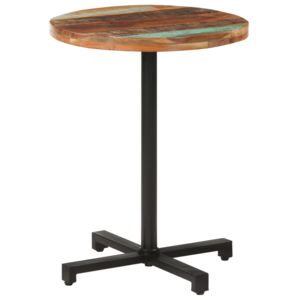 VidaXL Bistro Table Round Ø60x75 cm Solid Reclaimed Wood