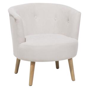 Armchair Off-White Upholstered Tub Chair Retro Style Beliani