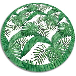 Round interior PVC carpet palm leaves fi50cm