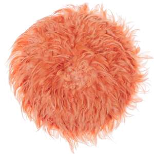Wall Decoration Coral Red Feathers Round 60 cm Boho Accent Design Living Room Decor Beliani