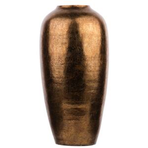 Decorative Floor Vase Gold Terracotta 48 cm Industrial Beliani