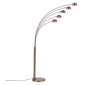 Floor Lamp Copper Colour Chromed Metal 210 cm Adjustable 5 Lights Beliani