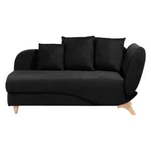 Right Hand Chaise Lounge in Black with Storage Container Beliani
