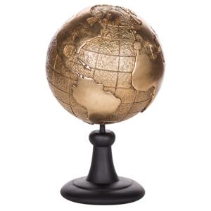 Decorative Globe Gold Polyreisin 33 cm Contemporary Beliani