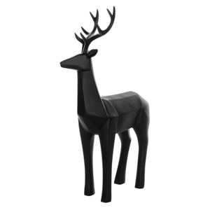 Decorative Figurine Black Polyreisin 40 cm Geometric Reindeer Scandinavian Beliani