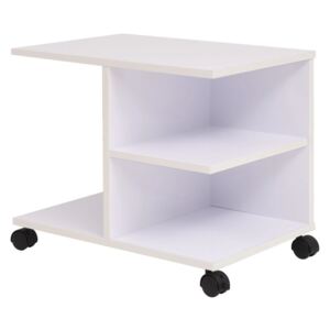 VidaXL Rolling Shelf 50x35x42 cm White