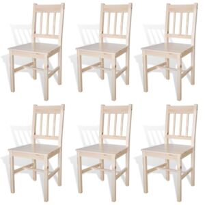 VidaXL Dining Chairs 6 pcs Pinewood