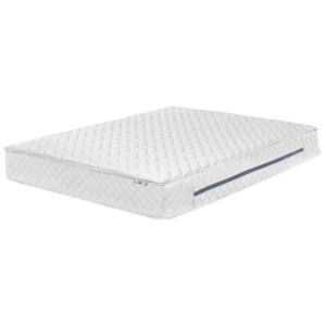 Pocket Spring Mattress Firm White 140 x 200 cm Polyester with Cooling Memory Foam with Zip Beliani