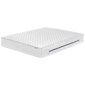 Pocket Spring Mattress Firm White 160 x 200 cm Polyester with Cooling Memory Foam with Zip Beliani