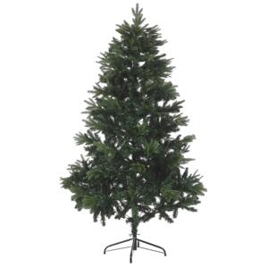 Artificial Christmas Tree Green 180 cm Synthetic Hinged Branches Black Metal Stand Holiday Beliani