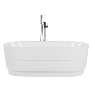 Freestanding Bath White Sanitary Acrylic Oval Single 170 x 80 cm Modern Design Minimalist Beliani