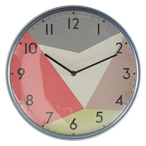 Wall Clock Multicolour Iron Open Face Retro Design Round 33 cm Beliani