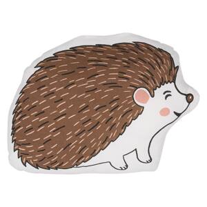 Kids Cushion Brown Cotton Fabric Hedgehog Shaped Pillow with Filling Soft Children's Toy Beliani
