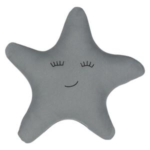 Kids Cushion Grey Fabric Star Shaped Pillow with Filling Soft Childrens' Toy Beliani