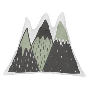 Kids Cushion Green and Black Fabric Mountains Shaped Pillow with Filling Soft Childrens' Toy Beliani