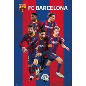 Poster FC Barcelona - Group 2020/2021, (61 x 91.5 cm)
