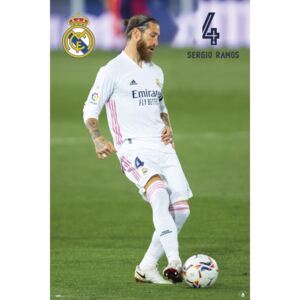 Poster Real Madrid - Sergio Ramos 2020/2021, (61 x 91.5 cm)
