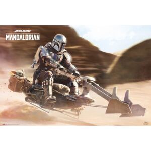 Poster Star Wars: The Mandalorian - Speeder Bike, (91.5 x 61 cm)