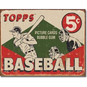 Metal sign TOPPS - 1955 Baseball Box, ( x cm)