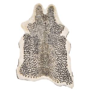 Cheetah Print Rug Brown Faux Fur Living Room Bedroom Contemporary Beliani
