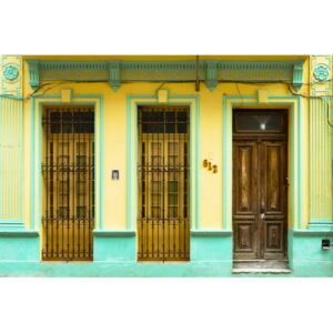 612 Street Havana - Yellow and Green, (128 x 85 cm)