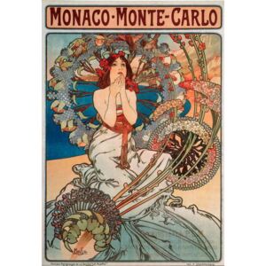 Mucha, Alphonse Marie - Fine Art Print Advertising poster for the railway line Monaco