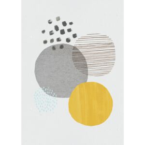 Illustration Abstract mustard and grey, Laura Irwin