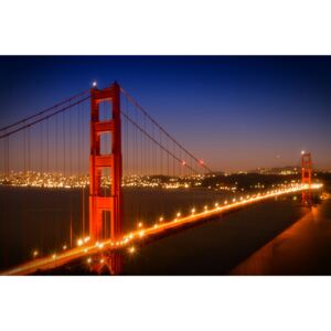 Evening Cityscape of Golden Gate Bridge, (128 x 85 cm)