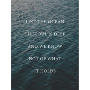 Like the ocean the soul is deep, (96 x 128 cm)