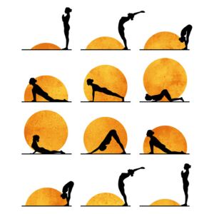 Illustration Yoga Sun, Kubistika