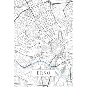 Map Brno white