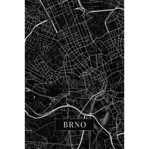 Map Brno black