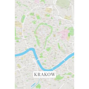 Map Krakow color