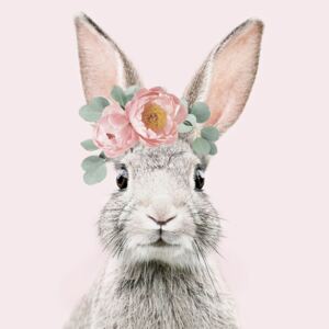 Art Photography Flower crown bunny pink, Sisi & Seb