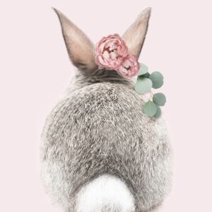 Flower crown bunny tail pink, (96 x 128 cm)