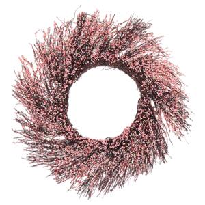 Door Wreath Pink Handmade Decorative Artificial Flower Round 50 cm Table Wall Décor Traditional Rustic Style Beliani