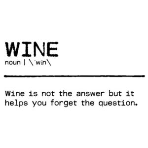 Illustration Quote Wine Question, Orara Studio, (30 x 40 cm)