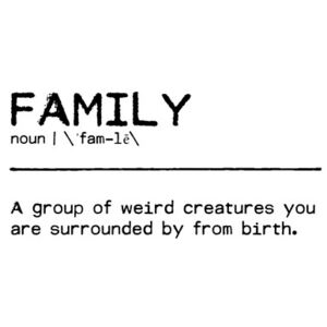 Illustration Quote Family Weird, Orara Studio