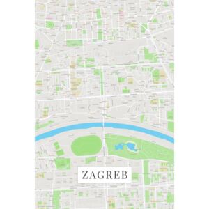 Map Zagreb color
