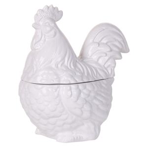 Cookie Jar White Rooster Easter Theme Handmade White Finish Food Container Holiday Beliani